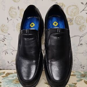 Nunn Bush Black Leather Slip-On Loafers